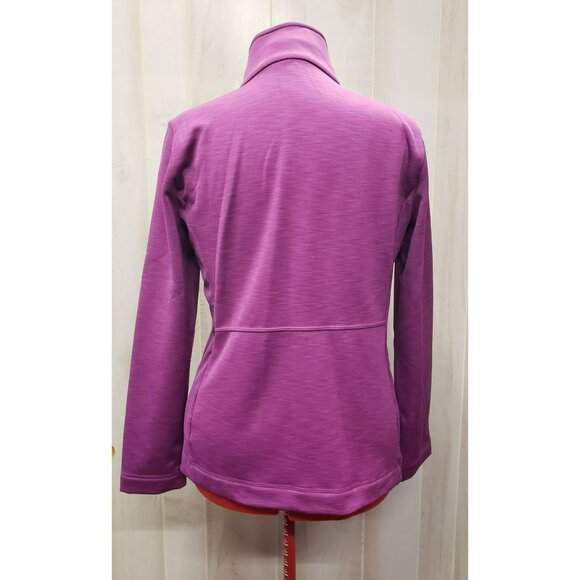 T By Talbots Zip-Up Jacket, Purple, size L, Pockets, Polyester/Spandex Fleece - Picture 6 of 9